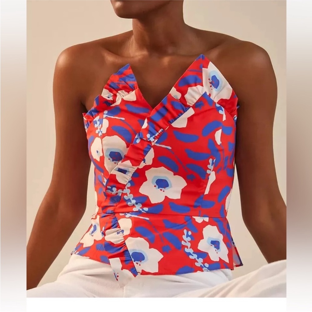 Hutch strapless ruffle top